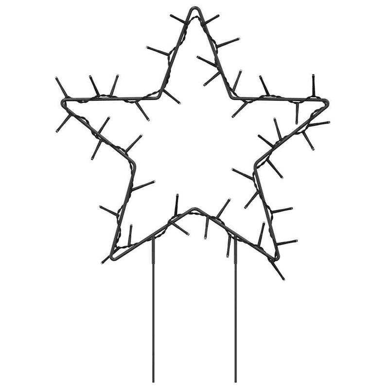 Kerstverlichting Ster 3 St Met Grondpinnen 50 Led's 29 Cm Wit