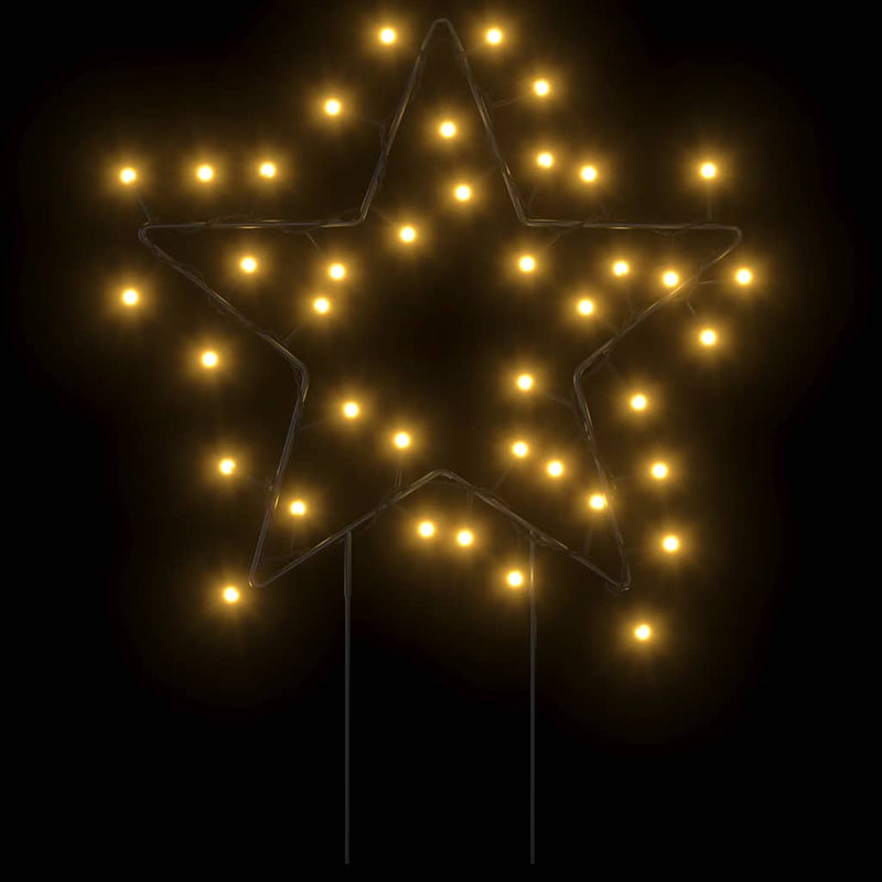 Kerstverlichting Ster 3 St Met Grondpinnen 50 Led's 29 Cm Wit
