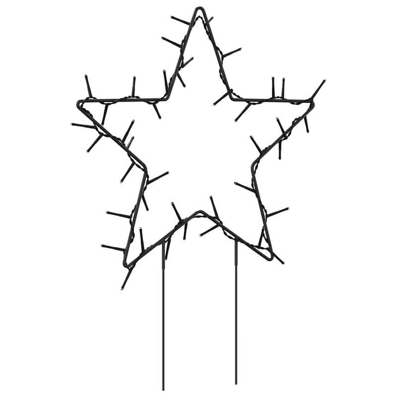 Kerstverlichting Ster 3 St Met Grondpinnen 50 Led's 29 Cm Wit