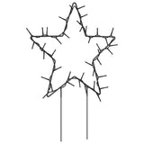 Kerstverlichting Ster 3 St Met Grondpinnen 50 Led's 29 Cm Wit