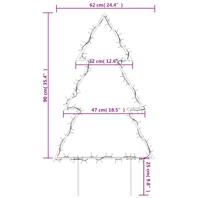 Kerstverlichting Kerstboom Met Grondpinnen 115 Led's 90 Cm Groen