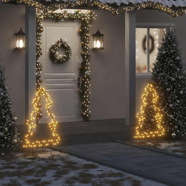 Kerstverlichting Kerstboom Met Grondpinnen 115 Led's 90 Cm Groen