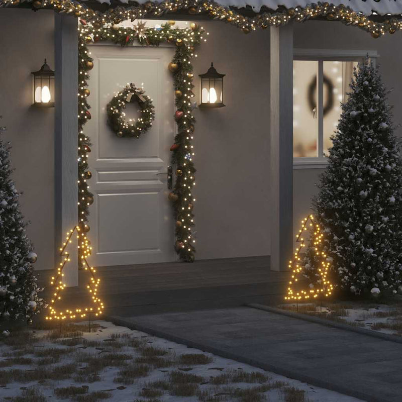 Kerstverlichting Kerstboom Met Grondpinnen 115 Led's 90 Cm Groen