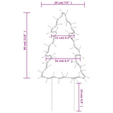 Kerstverlichting Kerstboom Met Grondpinnen 50 Led's 30 Cm