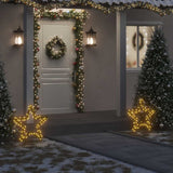 Kerstverlichting Ster Met Grondpinnen 50 Led's 29 Cm