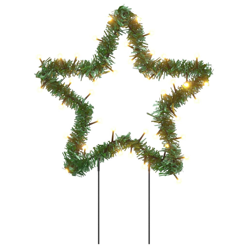 Kerstverlichting Ster Met Grondpinnen 50 Led's 29 Cm