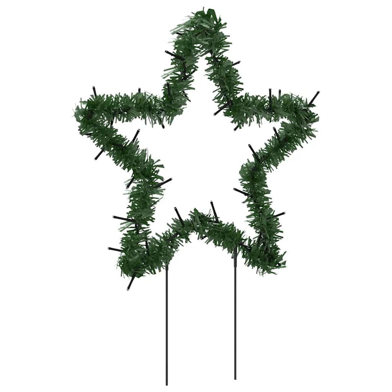 Kerstverlichting Ster Met Grondpinnen 50 Led's 29 Cm