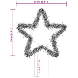 Kerstverlichting Ster Met Grondpinnen 50 Led's 29 Cm