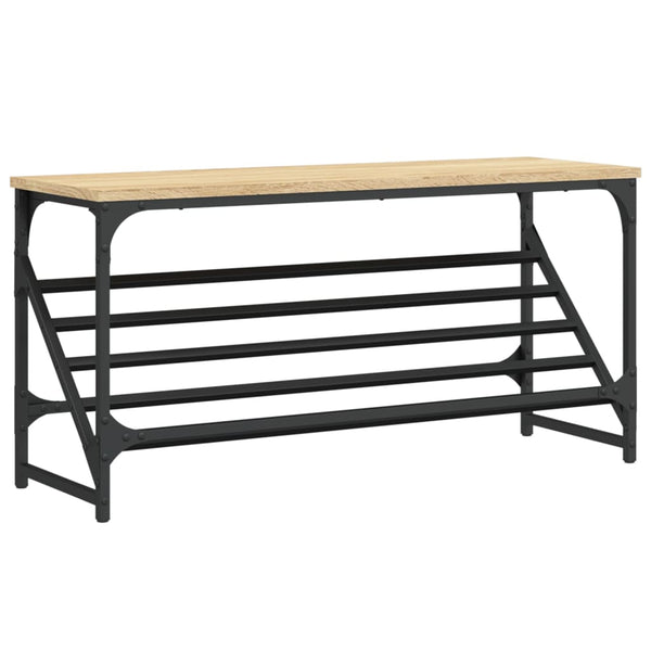 Schoenenrek 90X30X Bewerkt Hout Kleurig Sonoma Eiken