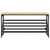 Schoenenrek 90X30X Bewerkt Hout Kleurig Sonoma Eiken