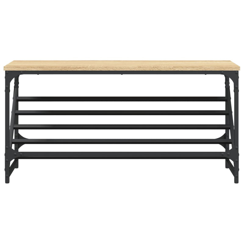 Schoenenrek 90X30X Bewerkt Hout Kleurig Sonoma Eiken