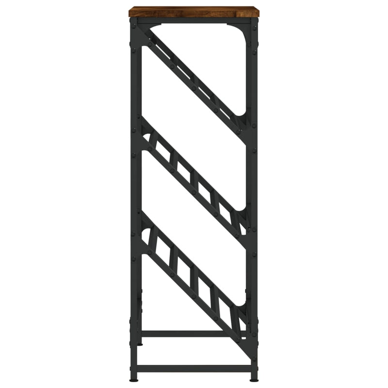 Schoenenrek 60X30X Bewerkt Hout Kleurig Gerookt Eiken