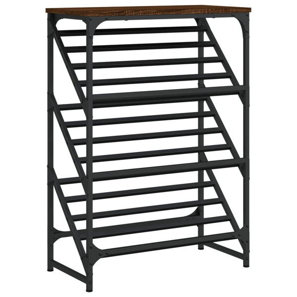 Schoenenrek 60X30X Bewerkt Hout Bruin Eikenkleur