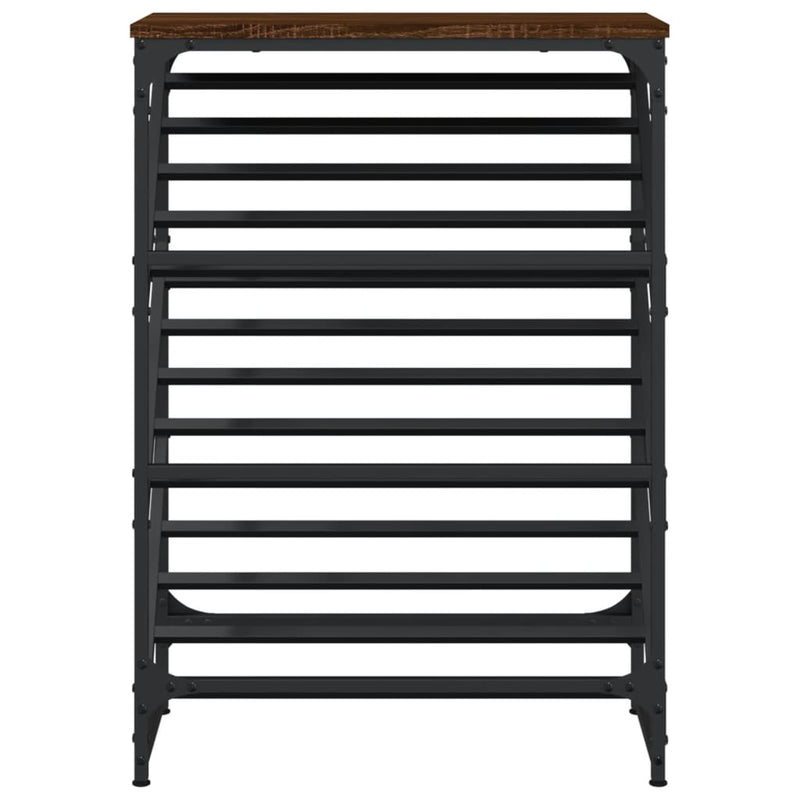 Schoenenrek 60X30X Bewerkt Hout Bruin Eikenkleur