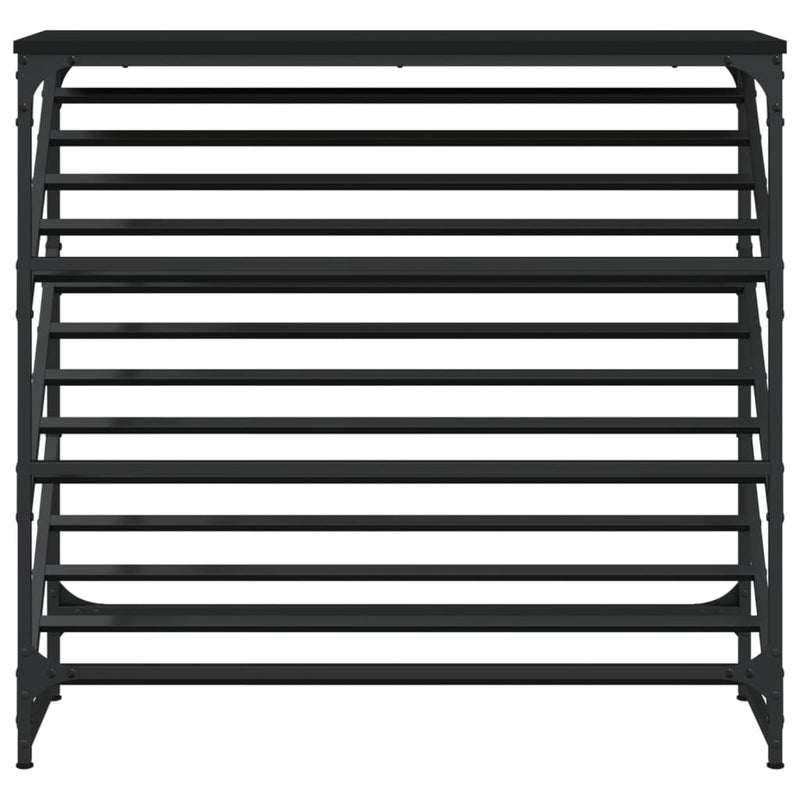 Schoenenrek 90X30X Bewerkt Hout Zwart