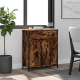 Dressoir 70X30X80 Cm Bewerkt Hout En Staal Kleurig