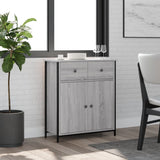 Dressoir 70X30X80 Cm Bewerkt Hout En Staal Kleurig