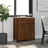 Dressoir 70X30X80 Cm Bewerkt Hout En Staal Kleurig