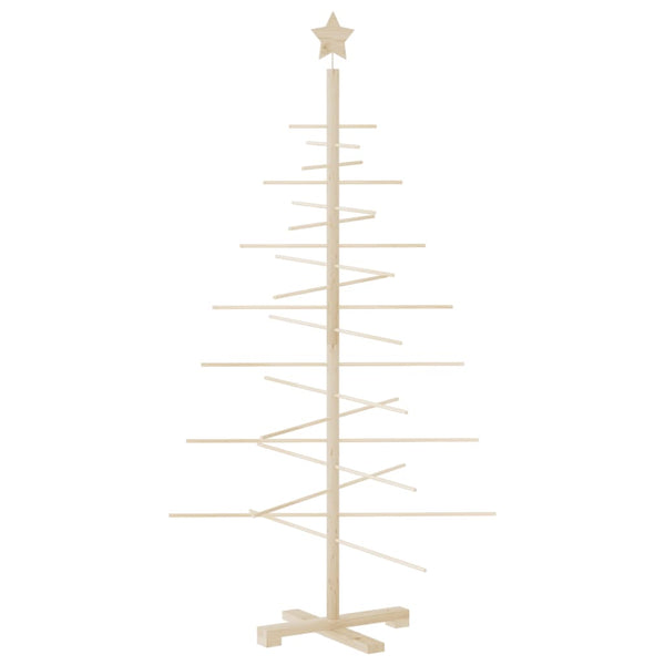 Kerstdecoratie Kerstboom Massief Grenenhout Naturel (Onafgewerkt)