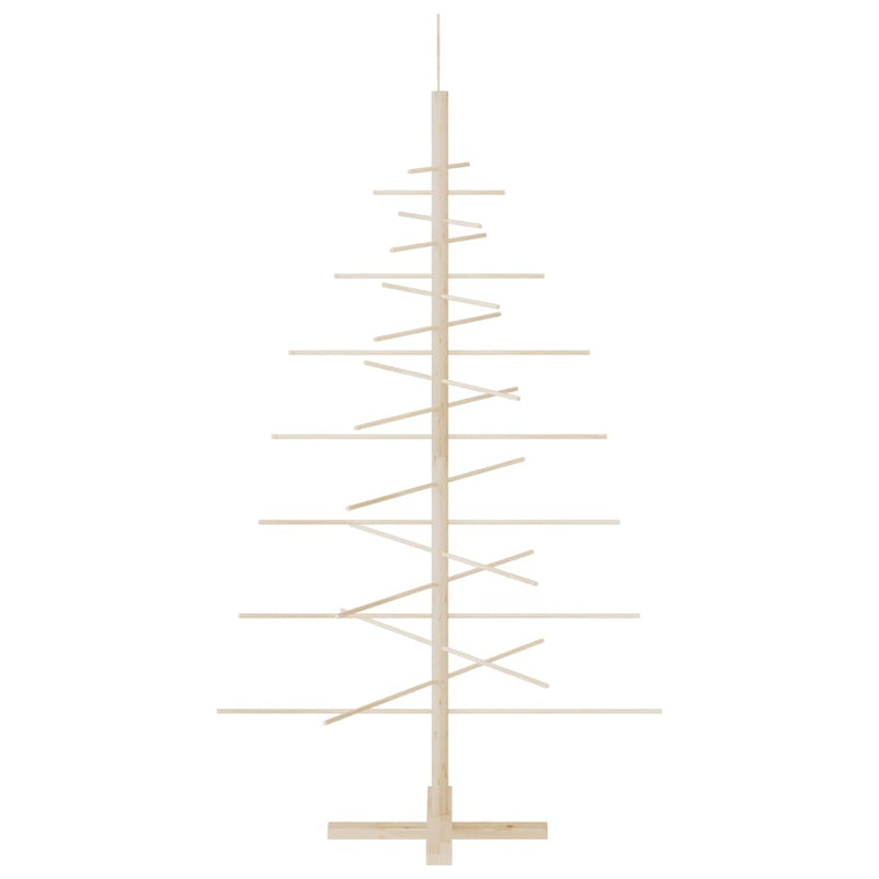 Kerstdecoratie Kerstboom Massief Grenenhout Naturel (Onafgewerkt)