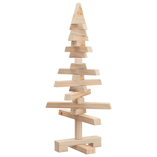 Kerstdecoratie Kerstboom Massief Grenenhout Naturel (Onafgewerkt)