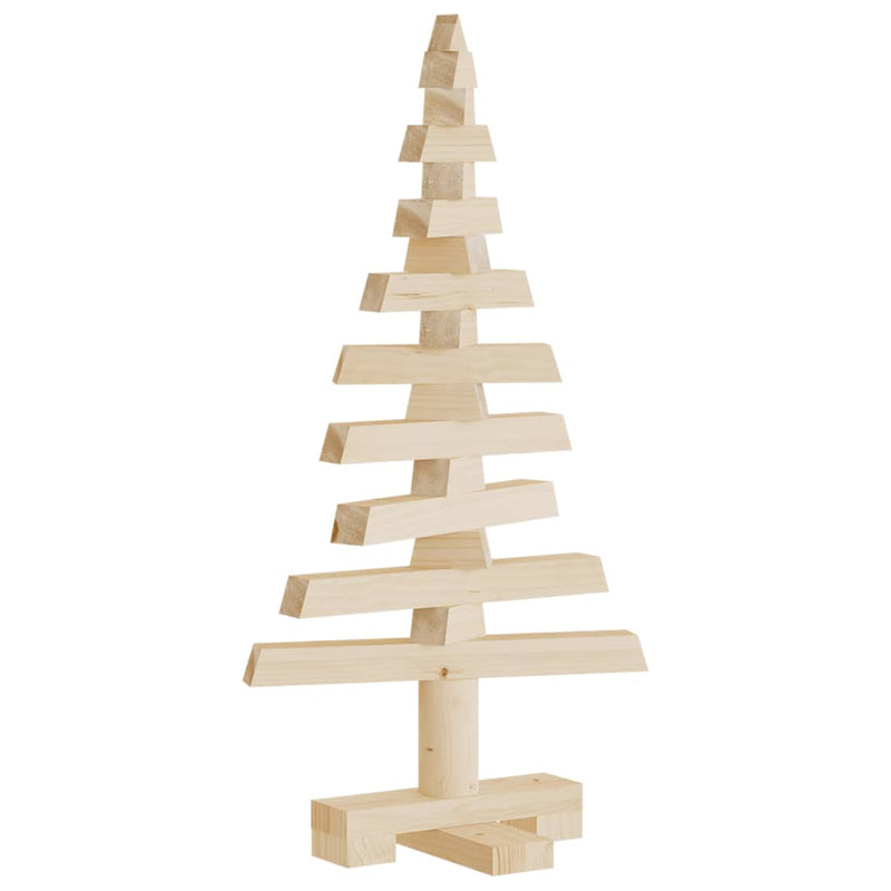 Kerstdecoratie Kerstboom Massief Grenenhout Naturel (Onafgewerkt)