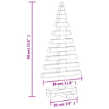 Kerstdecoratie Kerstboom Massief Grenenhout Naturel (Onafgewerkt)