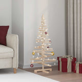Kerstdecoratie Kerstboom Massief Grenenhout Naturel (Onafgewerkt)