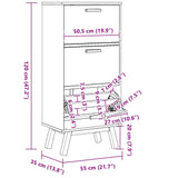 Schoenenkast Olden 55X35X Grenenhout Bruin