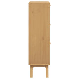 Schoenenkast Olden 55X35X Grenenhout Grijs En Bruin