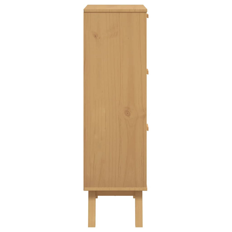 Schoenenkast Olden 55X35X Grenenhout Grijs En Bruin