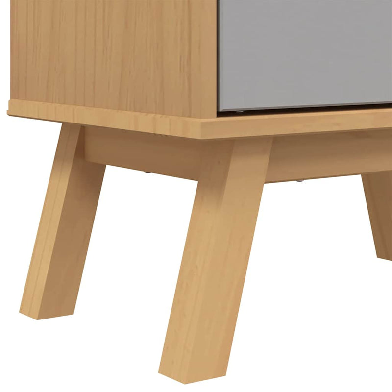 Schoenenkast Olden 55X35X Grenenhout Grijs En Bruin