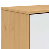 Schoenenkast Olden 55X35X Grenenhout Wit En Bruin