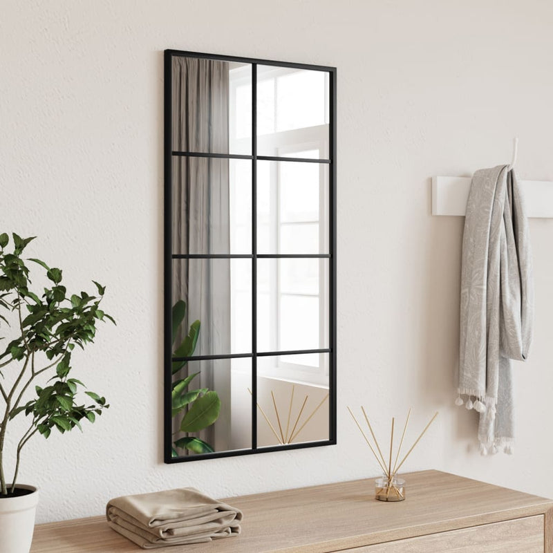Wandspiegels 2 St 100X60 Cm Metaal Zwart