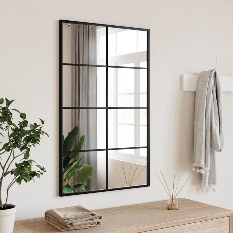 Wandspiegels 2 St 100X60 Cm Metaal Zwart