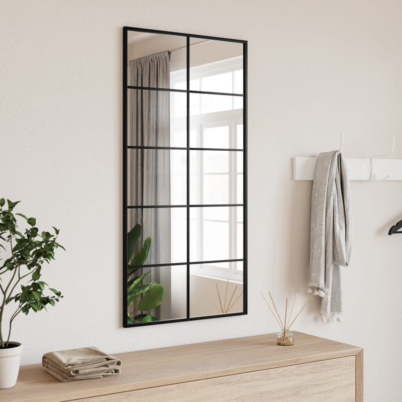 Wandspiegels 2 St 100X60 Cm Metaal Zwart