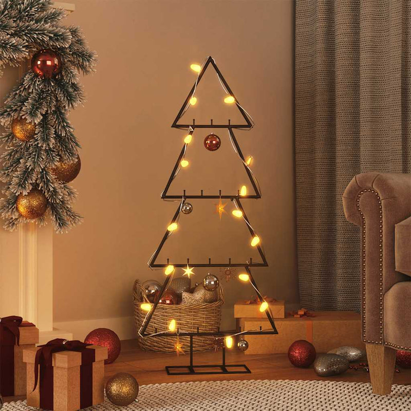 Kerstdecoratie Kerstboom Metaal Zwart