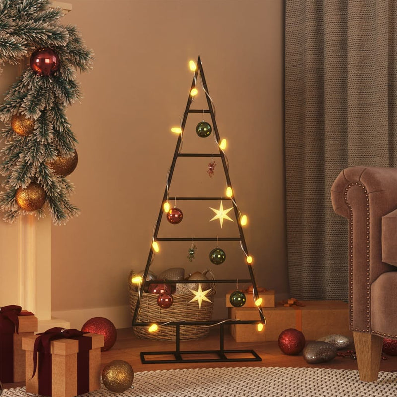 Kerstdecoratie Kerstboom Metaal Zwart