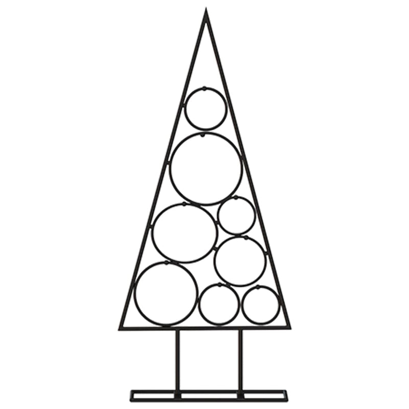 Kerstdecoratie Kerstboom Metaal Zwart Zwart
