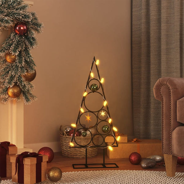 Kerstdecoratie Kerstboom Metaal Zwart Zwart