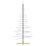 Kerstdecoratie Kerstboom Met Houten Basis Metaal Zwart Zwart