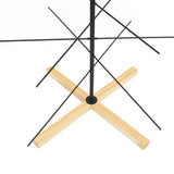 Kerstdecoratie Kerstboom Met Houten Basis Metaal Zwart Zwart