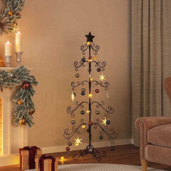 Kerstdecoratie Kerstboom Metaal Zwart