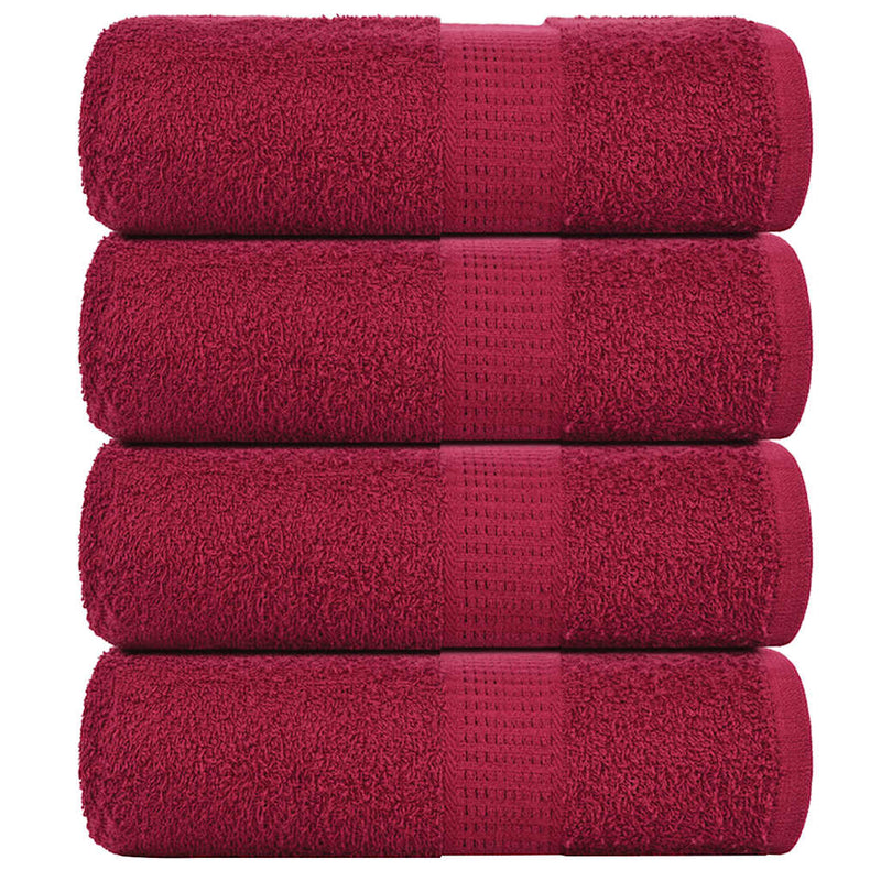 Handdoeken 360 G/M² 100% Katoen Bordeauxrood