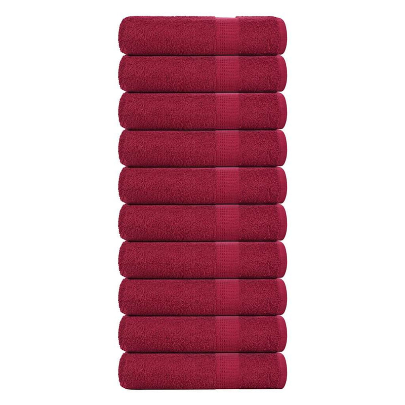 Handdoeken 360 G/M² 100% Katoen Bordeauxrood