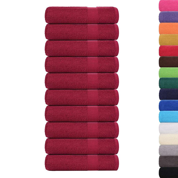Handdoeken 360 G/M² 100% Katoen Bordeauxrood