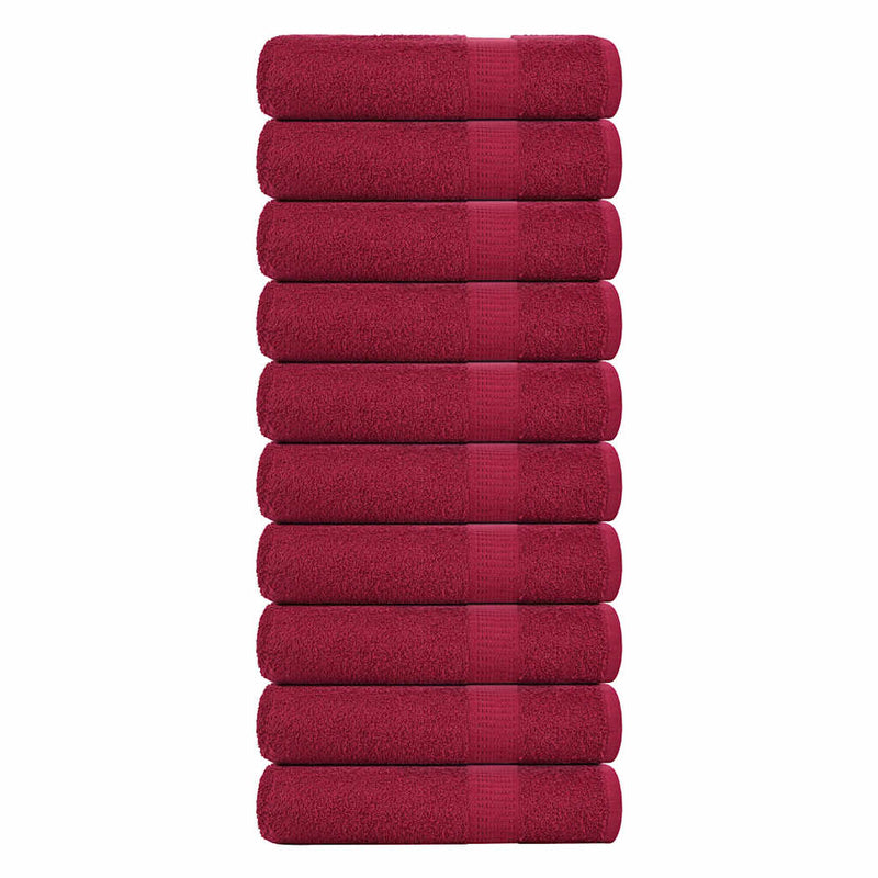 Handdoeken 360 G/M² 100% Katoen Bordeauxrood