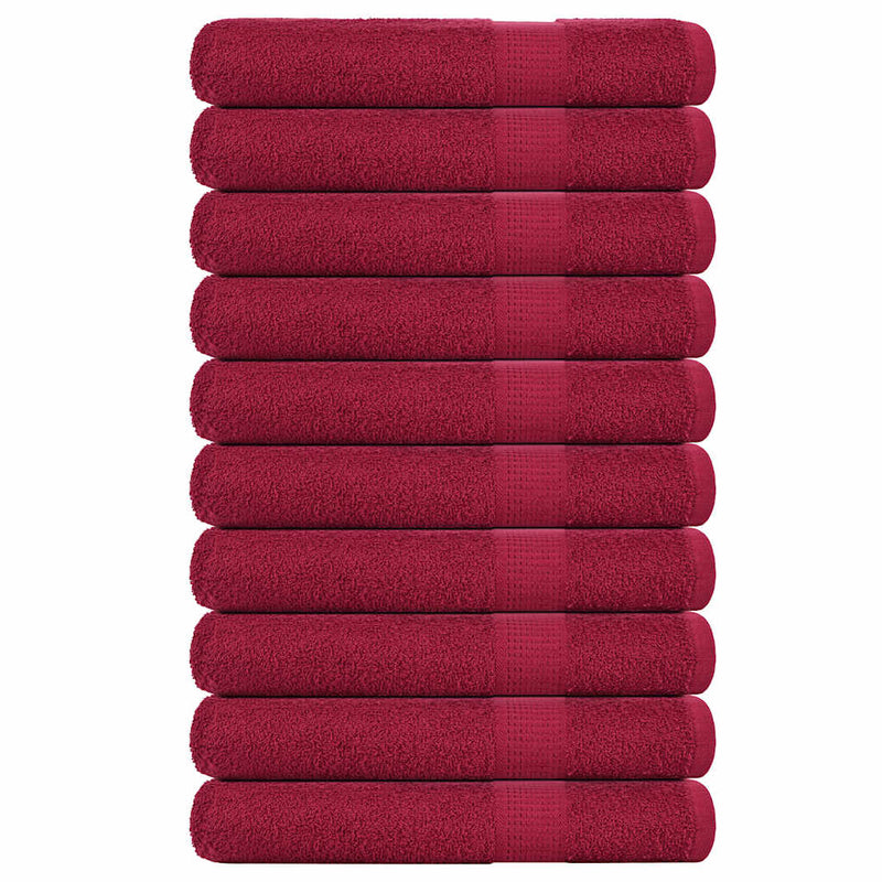 Handdoeken 360 G/M² 100% Katoen Bordeauxrood