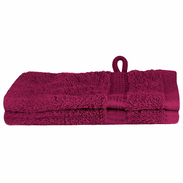 Washandjes Solund 2 Pcs Katoen Bordeauxrood