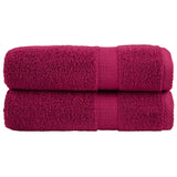 Washandjes Solund 2 Pcs Katoen Bordeauxrood